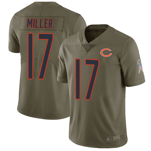Chicago Bears Limited Olive Men Anthony Miller Jersey NFL Football #17 2017 Salute to Service